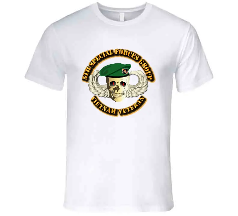 5Th Special Forces Group - Skill Wings Beret - T-Shirts - Premium 2