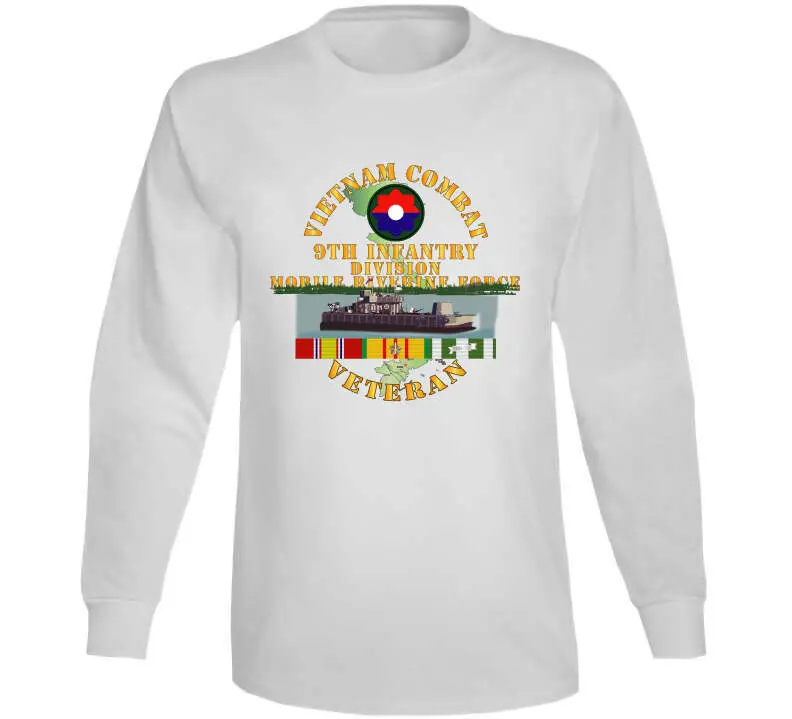 Vietnam War Veteran T-Shirt Honoring the 9th Infantry Division's Mobile Riverine Force - Image 14