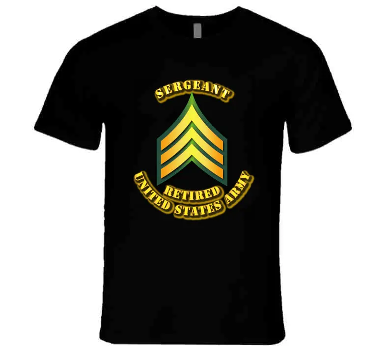 Sergeant - E5 - W Text - Retired - T-Shirts - Premium 1