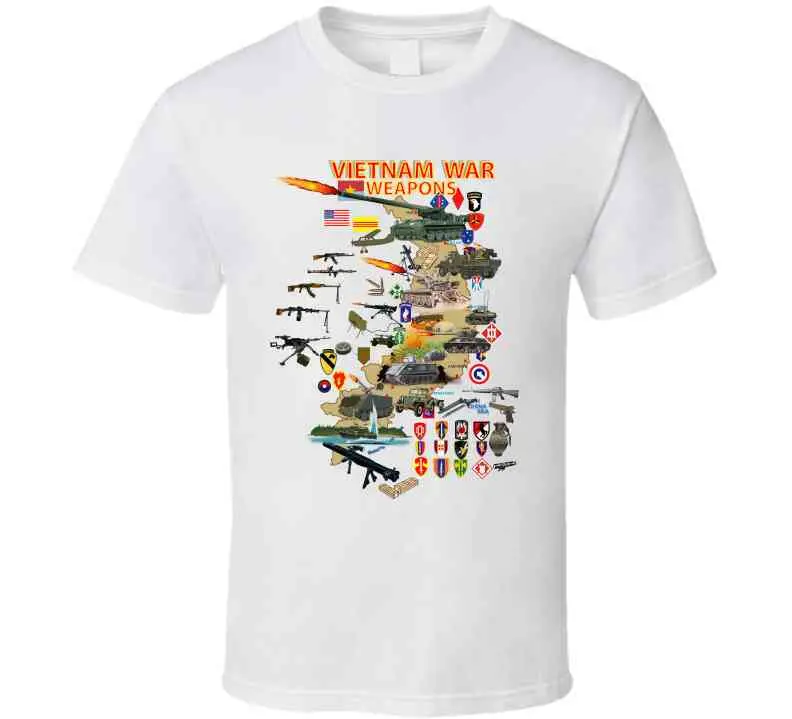 Map - Vietnam Units -With Wpns - Equipment T Shirt 5