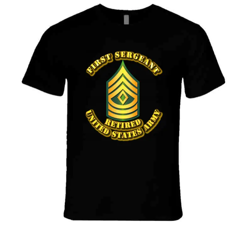First Sergeant - E8 - W Text - Retired - T-Shirts - Premium 1