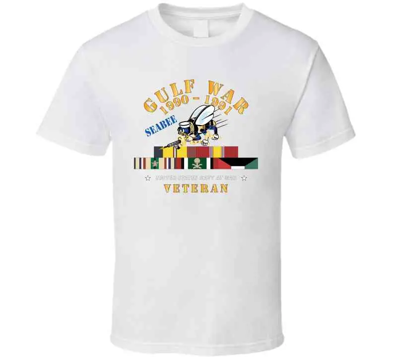 Gulf War 1990 - 1991 W Svc Ribbons - Car - Seabee X 300 T Shirt 5