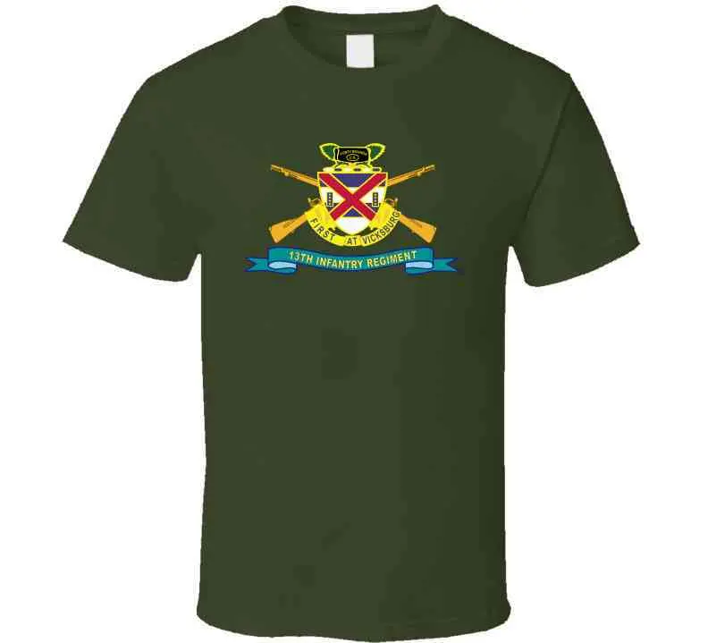 Army - 13Th Infantry Regiment - Dui W Br - Ribbon X 300 Long Sleeve T Shirt 17