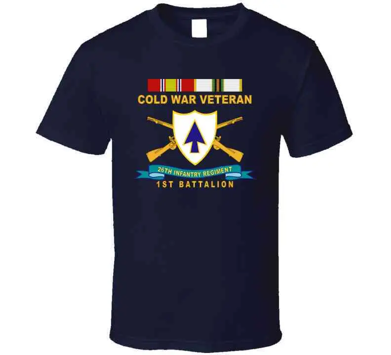 Army - 26Th Infantry Regiment - Dui W Br - Ribbon - Top - 1St Bn W Cold Svc X 300 T Shirt 3