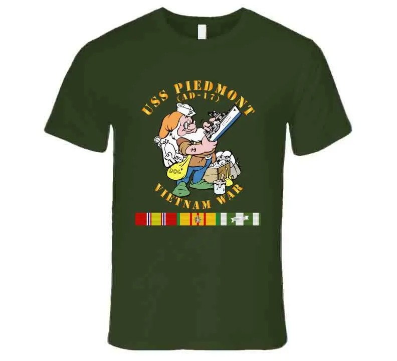 Vietnam War USS Piedmont AD-17 Navy Women's T-Shirt - Image 11