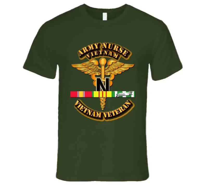 Nurse W Vietnam Svc Ribbons - T-Shirts - Premium 3