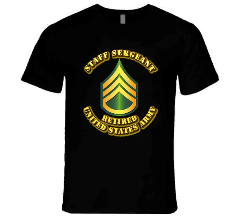 Staff Sergeant - E6 - W Text - Retired - T-Shirts - Premium 1