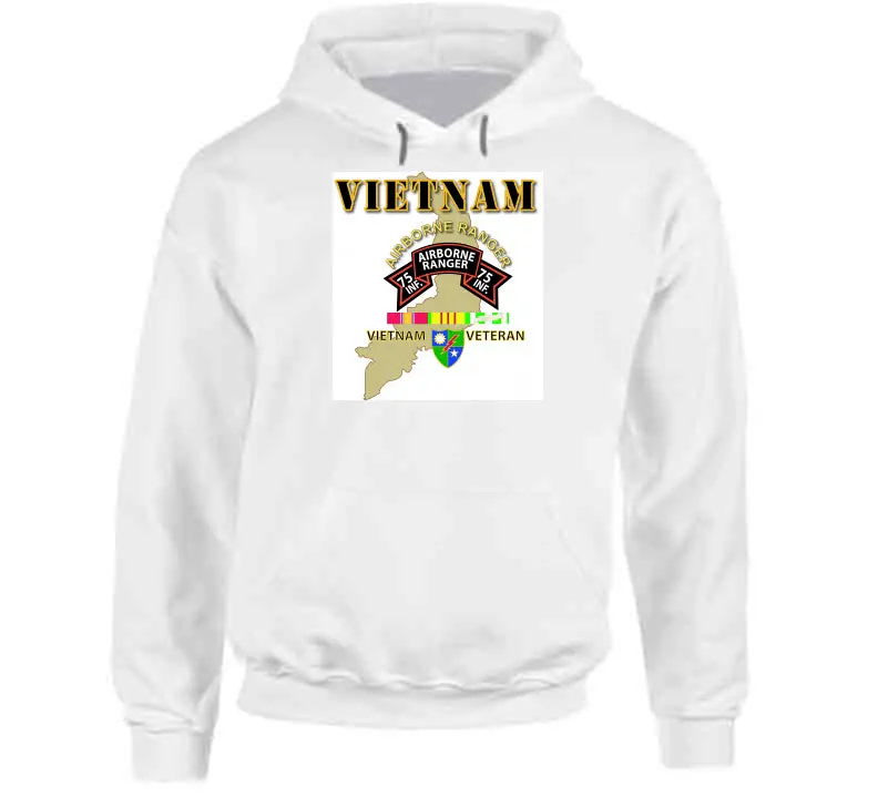 Vietnam-Themed Hoodie Featuring Emblem, SOF, ABN, and RGR Design