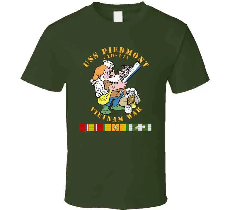 Vietnam War USS Piedmont AD-17 Navy Women's T-Shirt - Image 6