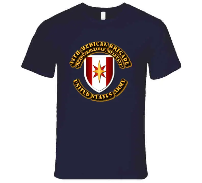 Premium 44th Medical Brigade Shoulder Sleeve Insignia T-Shirt Featuring Official Motto - Image 4