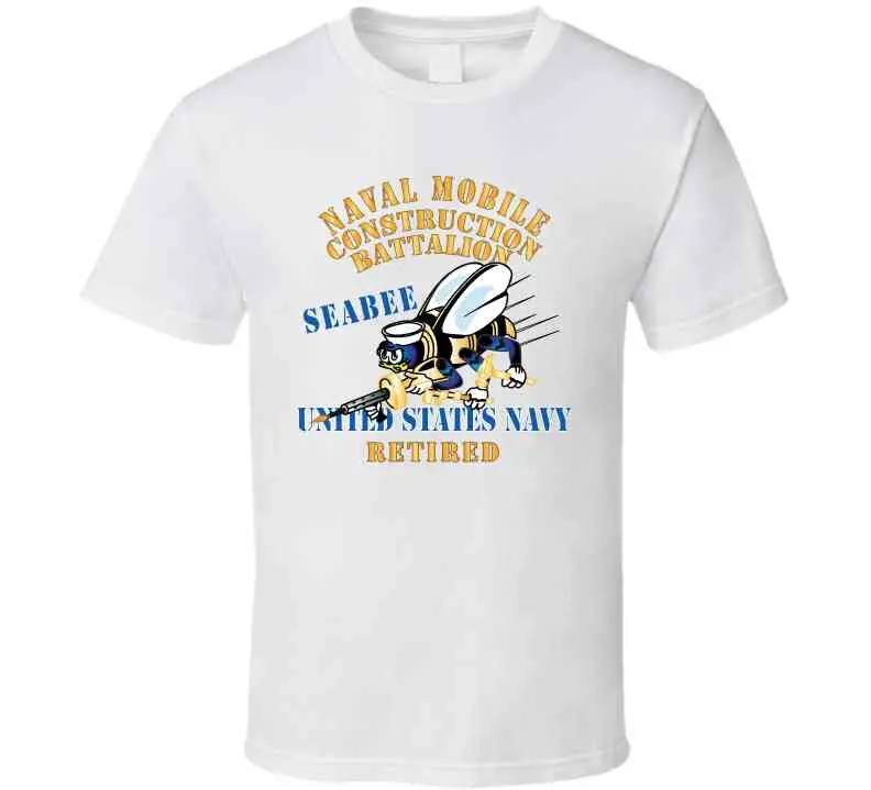 Navy Seabee Retired X300 Unisex T-Shirt, Crewneck Sweatshirt, Pullover Hoodie & Long-Sleeve Top - Image 2