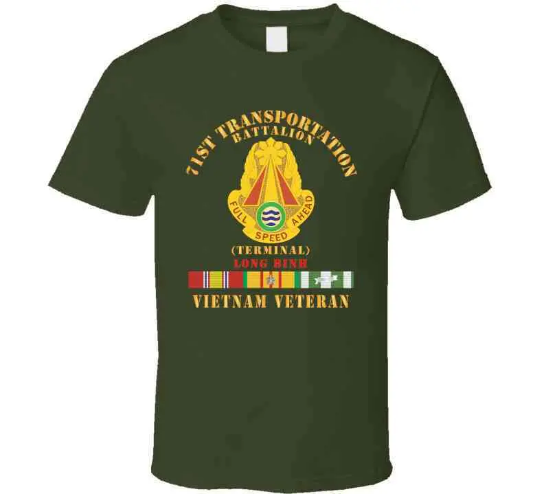 Army - 71St Transportation Battalion - -Terminal - Long Binh -Vietnam Vet W Vn Svc X 300 T Shirt 2