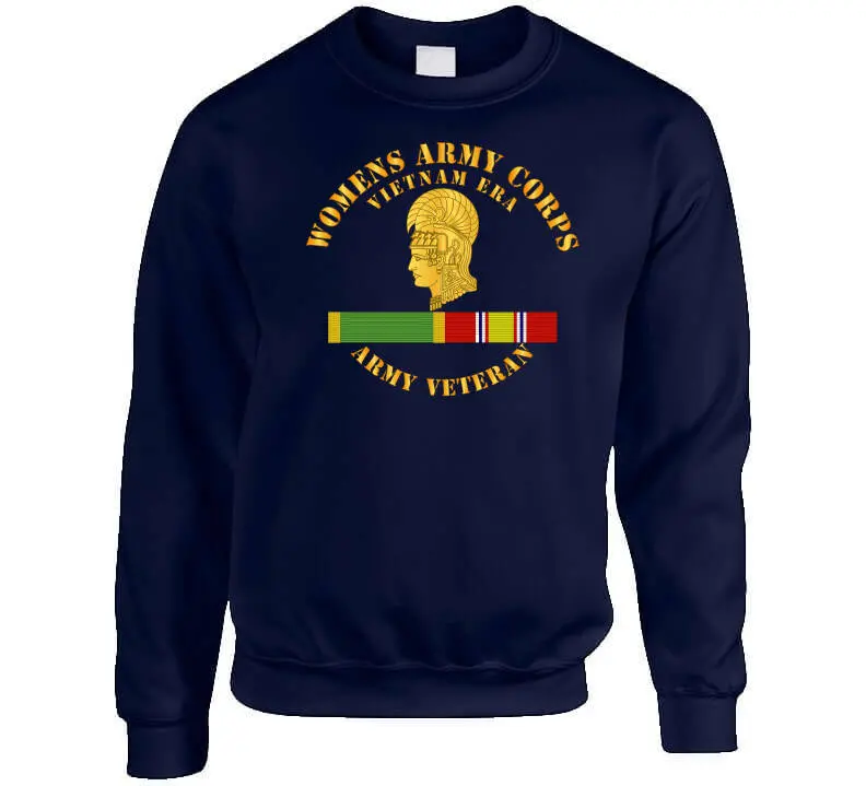 Vietnam-Era Women's Army Corps Long Sleeve T-Shirt with WAC and NDMS Insignia - Image 10
