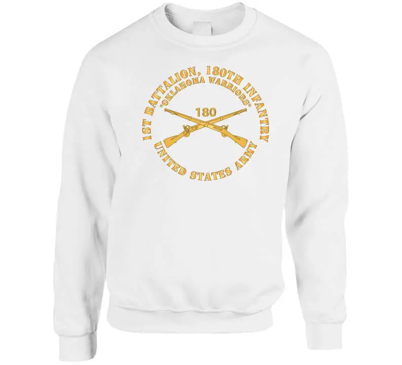 Classic crewneck tee, hoodie, long-sleeve shirt, and sweatshirt honoring the 180th Infantry Regiment — Oklahoma's proud U.S. Army unit - Image 8