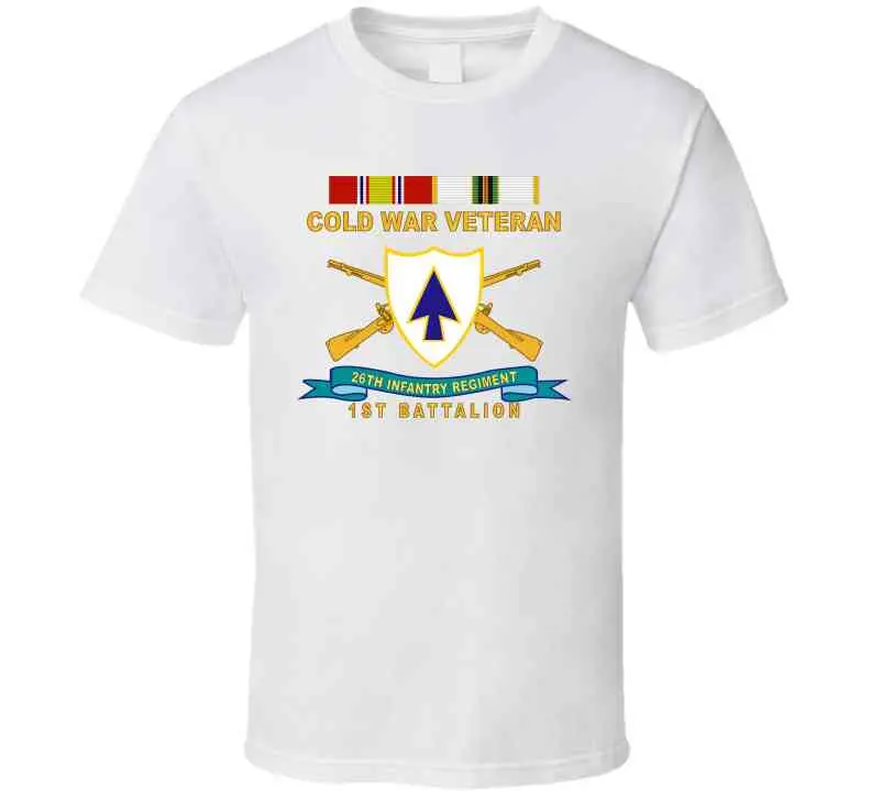 Army - 26Th Infantry Regiment - Dui W Br - Ribbon - Top - 1St Bn W Cold Svc X 300 T Shirt 5