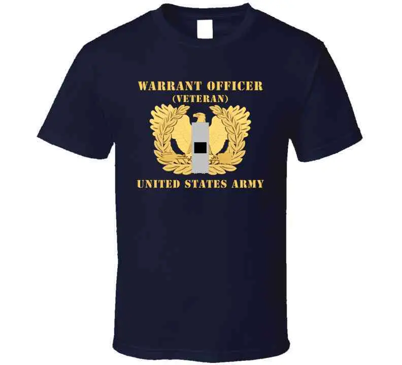 Army - Warrant Officer - W01 - Veteran - Flat - Eagle And Bar X 300 T Shirt 4