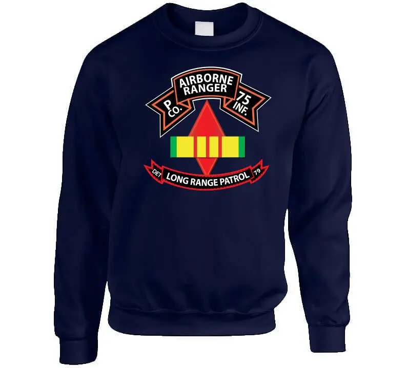 Commemorative Vietnam War T-shirt showcasing the 75th Ranger Regiment, 5th Infantry Division, LRS-D, and Vietnam Service Ribbon - Image 7