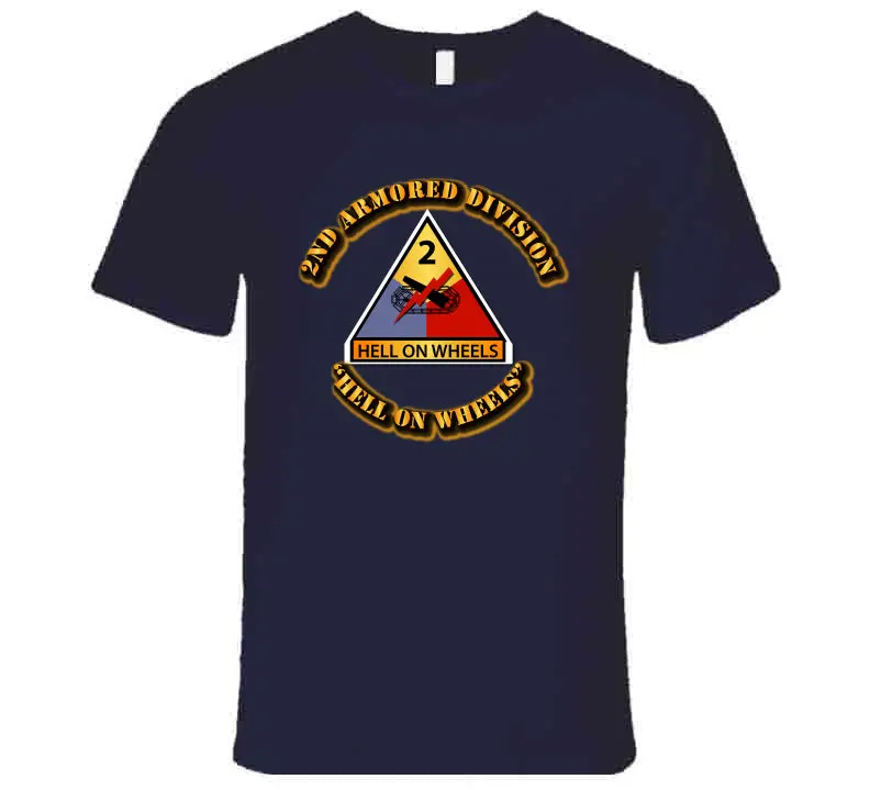 Premium Hell on Wheels T-Shirt Featuring 2nd Armored Division SSI - Image 4