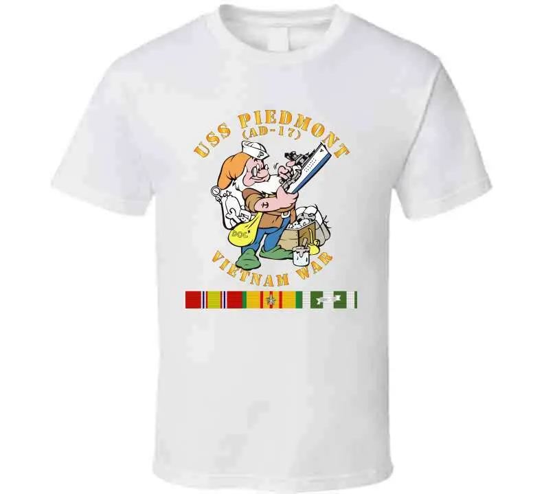 Vietnam War USS Piedmont AD-17 Navy Women's T-Shirt - Image 4