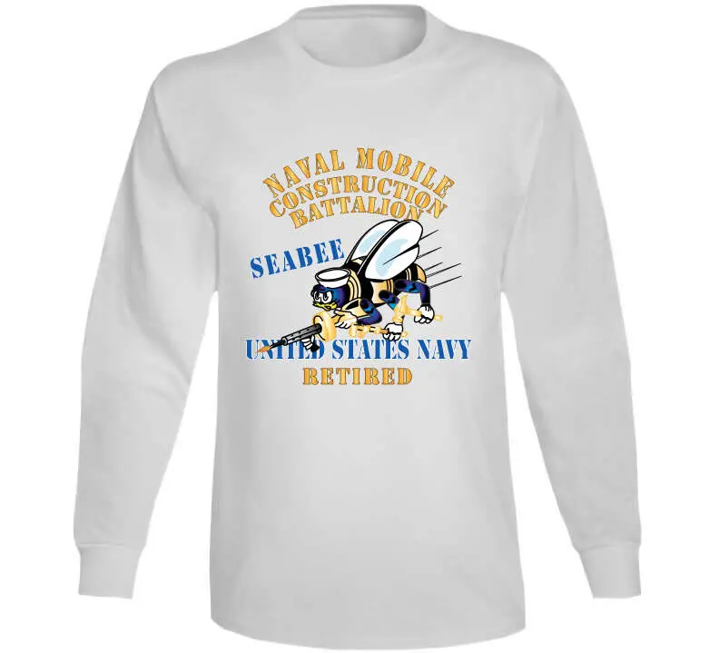 Navy Seabee Retired X300 Unisex T-Shirt, Crewneck Sweatshirt, Pullover Hoodie & Long-Sleeve Top - Image 14