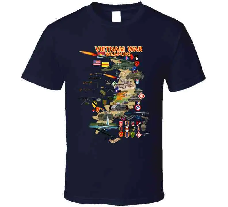 Map - Vietnam Units -With Wpns - Equipment T Shirt 3
