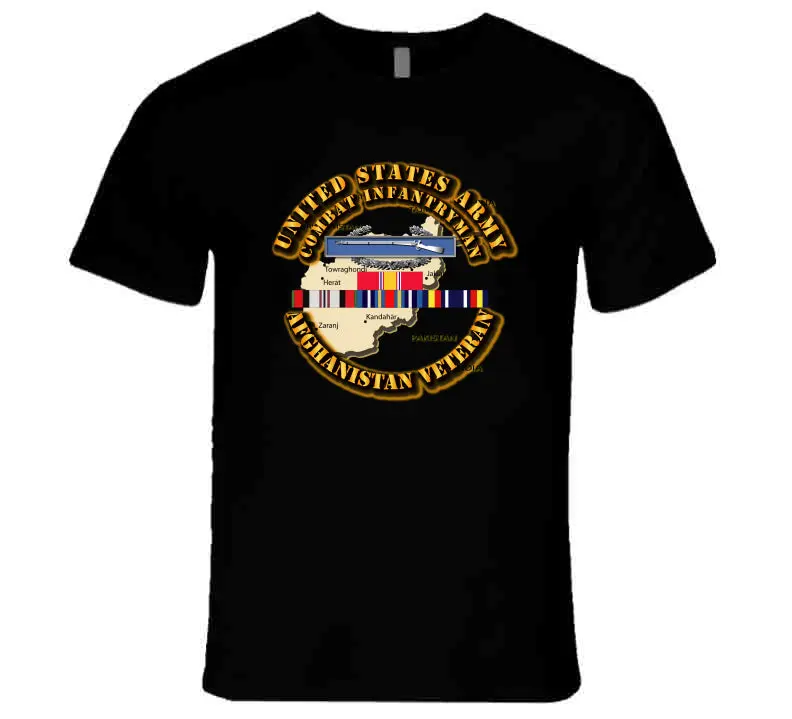 Combat Infantryman W Afghan Svc Ribbons - T-Shirts - Premium 1
