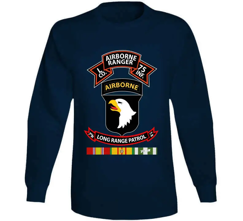 Ssi - Vietnam - L Co 75Th Ranger - 101St Abn - Lrsd W Vn Svc X 300 Long Sleeve T Shirt 13