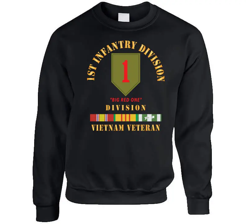 Authentic Army 1st Infantry Division 'Big Red One' Vietnam War Veteran T-Shirt Featuring VN Service Bar - Image 7