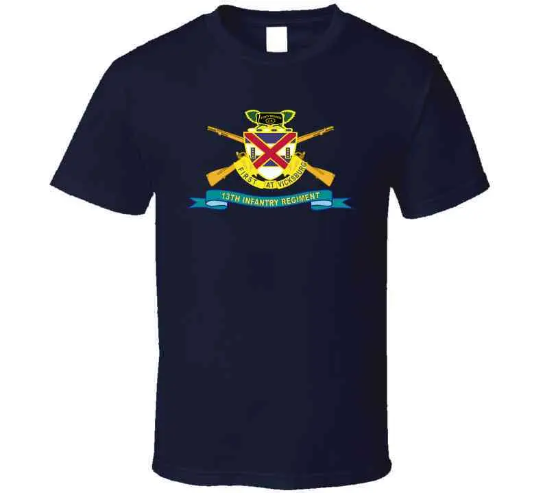 Army - 13Th Infantry Regiment - Dui W Br - Ribbon X 300 Long Sleeve T Shirt 18