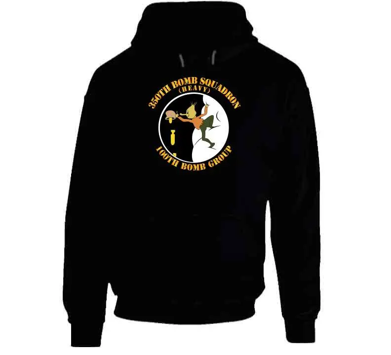Vintage-Style WWII T-Shirt Honoring the 350th Bomb Squadron, 100th Bomb Group, U.S. Army Air Corps – Premium Cotton Tee & Hoodie - Image 6