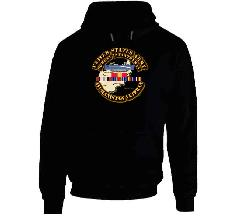 Combat Infantryman W Afghan Svc Ribbons - Hoodie 1