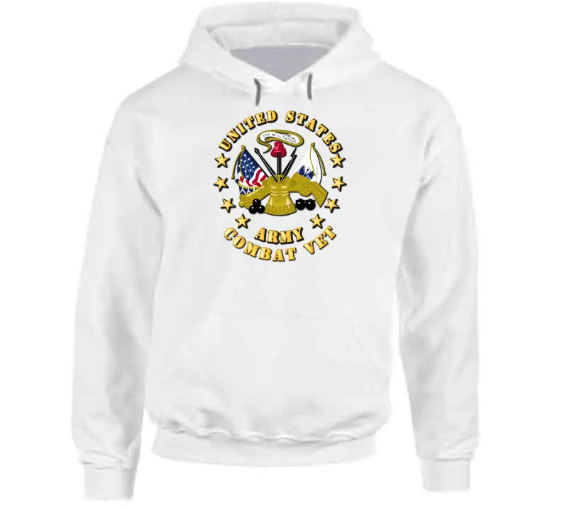 US Army Combat Veteran Hoodie with Patriotic Emblem