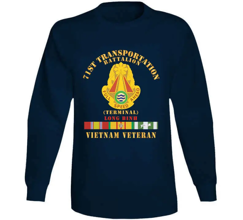 Vietnam War Veteran T-Shirt Honoring the 71st Transportation Battalion at Long Binh Terminal - Image 13