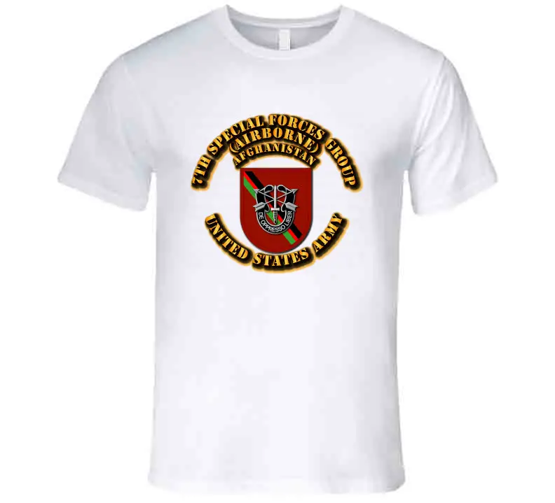 Premium Tactical T-Shirt Featuring 7th SFG Flash and AFG Band Motif