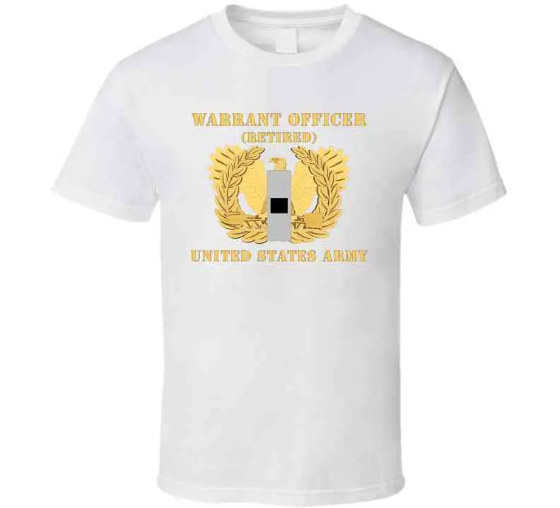 Army - Warrant Officer - W01 - Retired - Flat - Eagle And Bar X 300 T Shirt 6