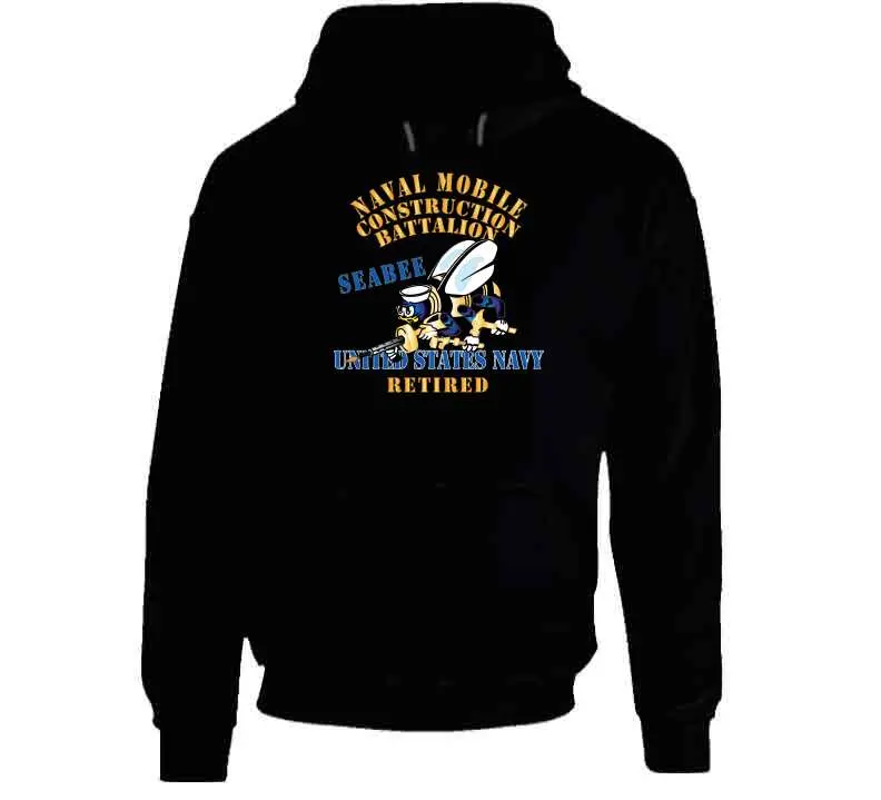 Navy Seabee Retired X300 Unisex T-Shirt, Crewneck Sweatshirt, Pullover Hoodie & Long-Sleeve Top - Image 9