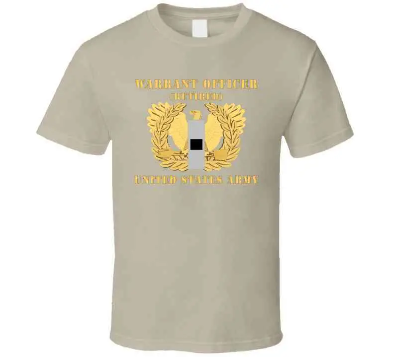 Army - Warrant Officer - W01 - Retired - Flat - Eagle And Bar X 300 T Shirt 5