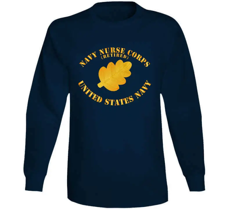 Navy Nurse Corps Retired Pin Apparel – Classic T-Shirt, Crewneck Sweatshirt, Hoodie & Long Sleeve Top - Image 13