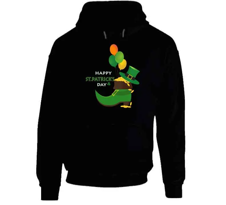 St. Patrick's Day Leprechaun Shoe Sweatshirt with Gold Coins Design - Image 9
