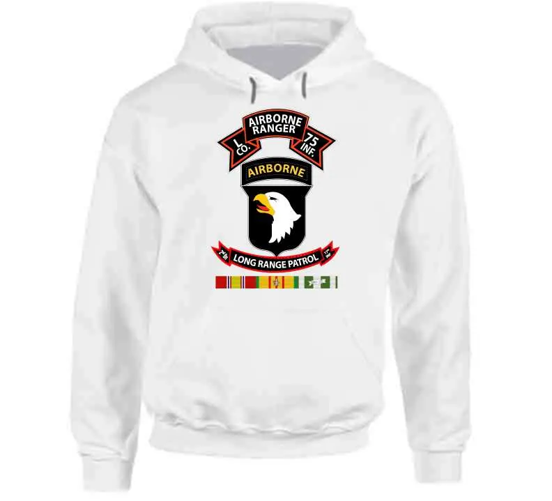 Vietnam War Veteran Long Sleeve T-Shirt Featuring 75th Ranger, 101st Airborne, and LRS-D Units - Image 14
