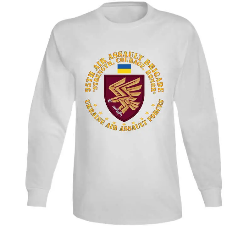 Ukraine 95th Air Assault Brigade Patriotic T-Shirt – Strength, Courage, Honor - Image 14