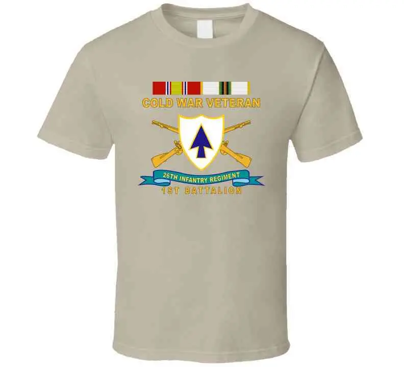 Army - 26Th Infantry Regiment - Dui W Br - Ribbon - Top - 1St Bn W Cold Svc X 300 T Shirt 4
