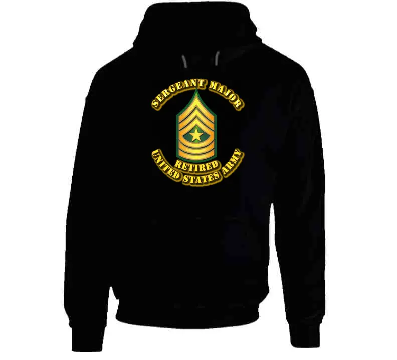Sergeant Major - E9 - W Text - Retired - Hoodie 1