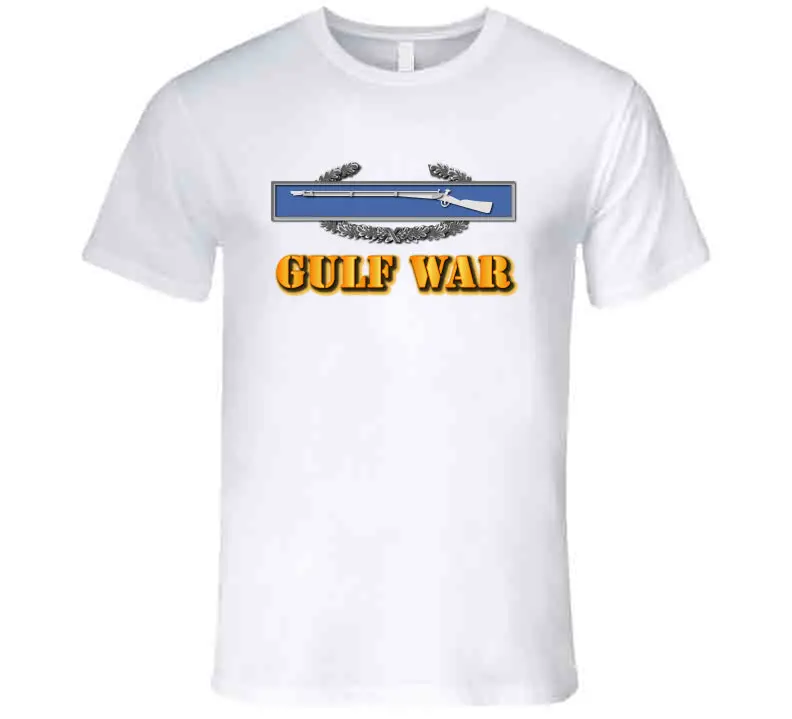 Premium Veteran T-Shirt Featuring Army CIB and Gulf War Tribute