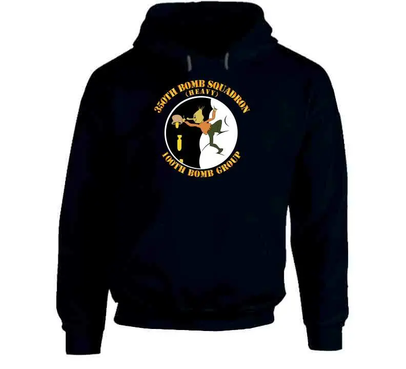 Vintage-Style WWII T-Shirt Honoring the 350th Bomb Squadron, 100th Bomb Group, U.S. Army Air Corps – Premium Cotton Tee & Hoodie - Image 8