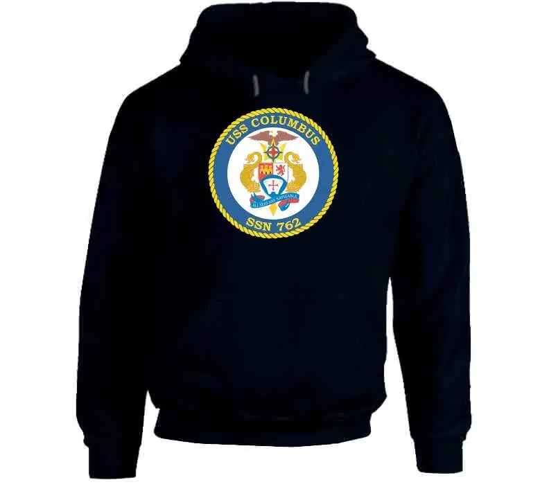 USS Columbus SSN-762 Navy-Themed Apparel – Classic Crewneck T-Shirt, Hoodie, Long-Sleeve Top, and Sweatshirt - Image 10