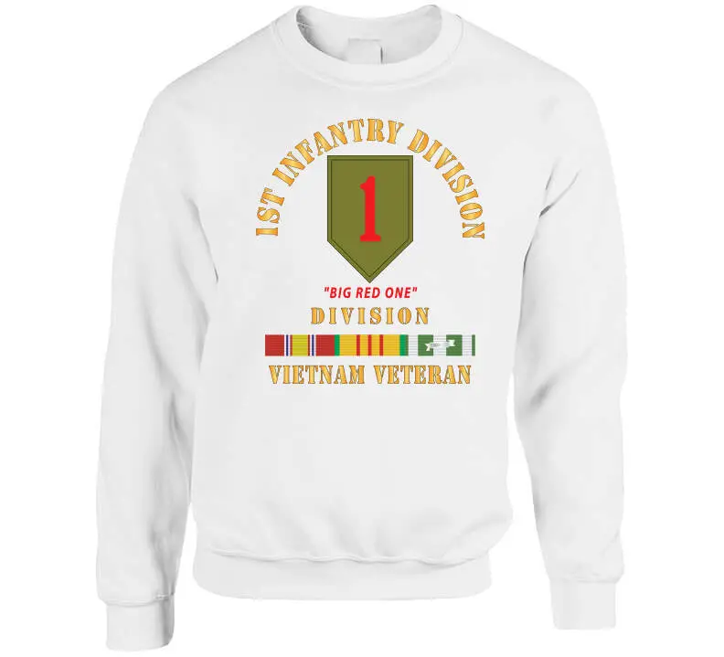 Authentic Army 1st Infantry Division 'Big Red One' Vietnam War Veteran T-Shirt Featuring VN Service Bar - Image 9