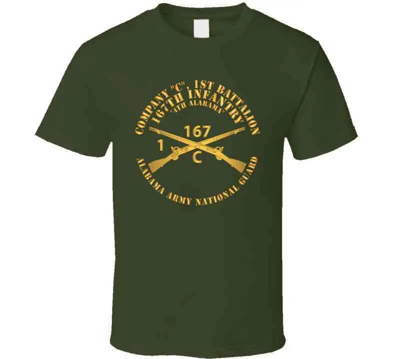 Army - Company C, 1St Bn, 167Th Infantry - 4Th Alabama - Alarng - Inf Branch X 300 T Shirt 2