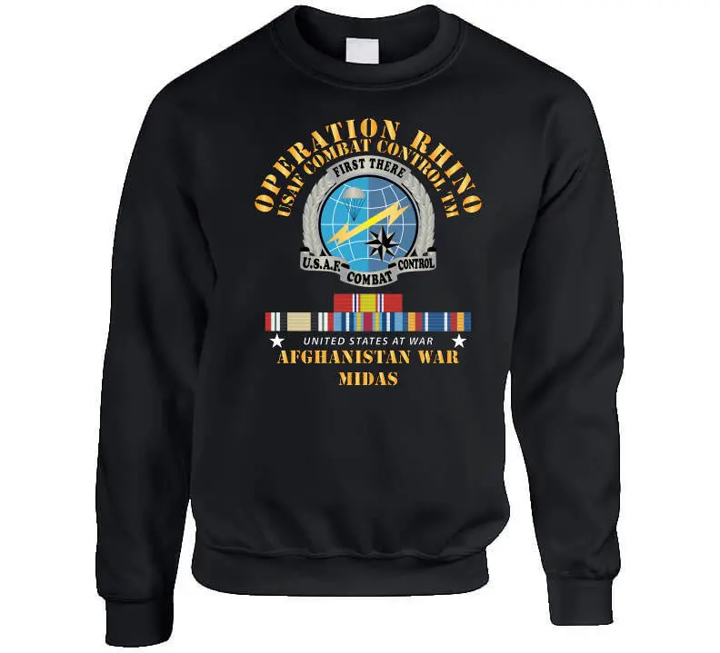 Special Operations Forces Operation Rhino Afghanistan commemorative T-shirt honoring USAF Combat Control Team members with Midas X-300 mission insignia - Image 7