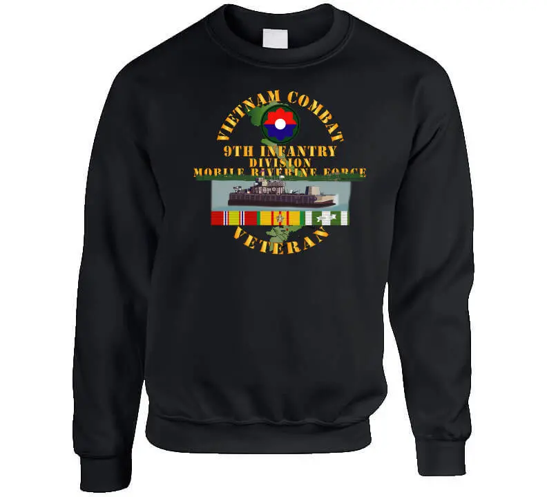 Vietnam War Veteran T-Shirt Honoring the 9th Infantry Division's Mobile Riverine Force - Image 6